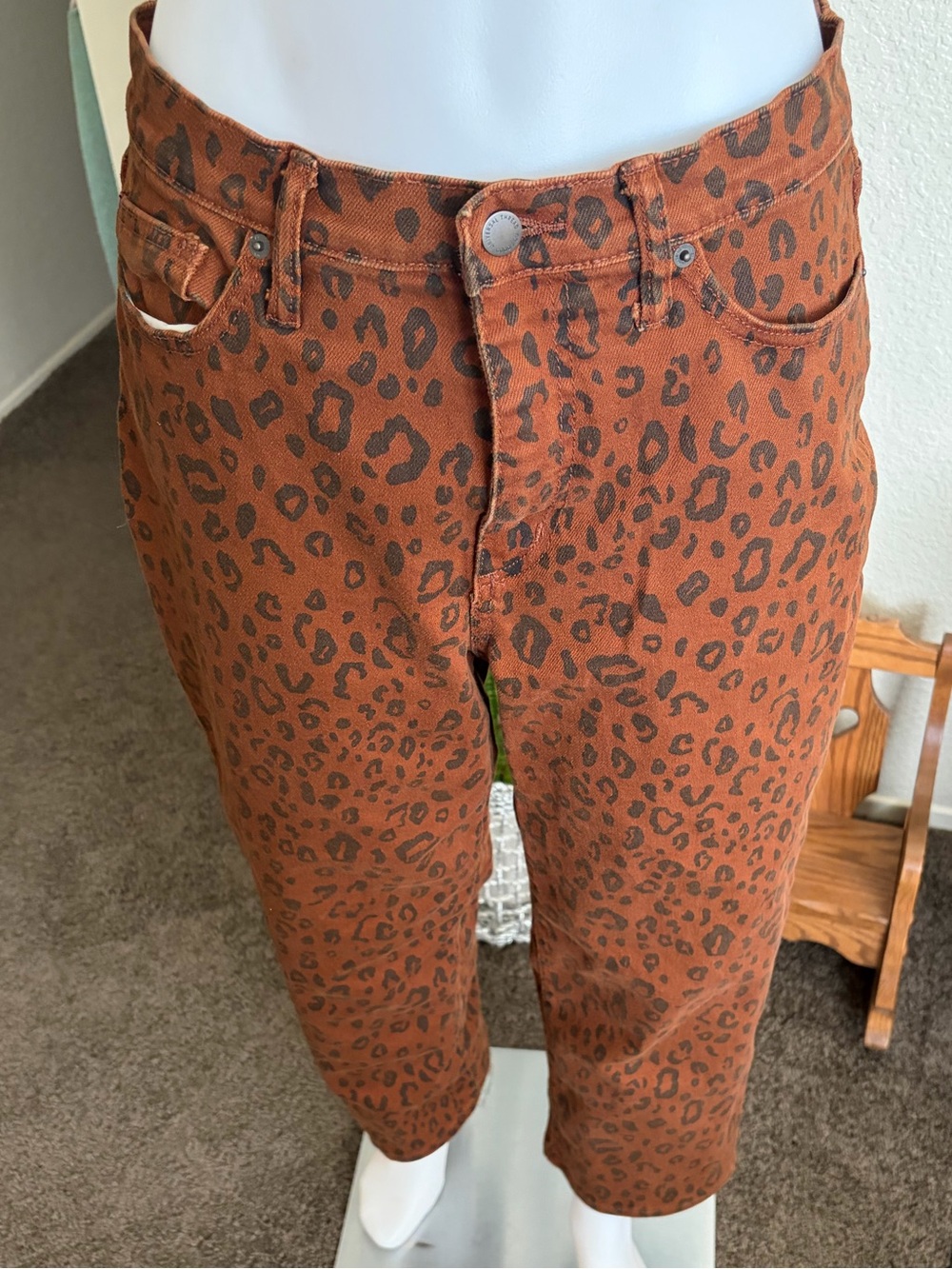 Universal Thread Brown Leopard-Print Jeans